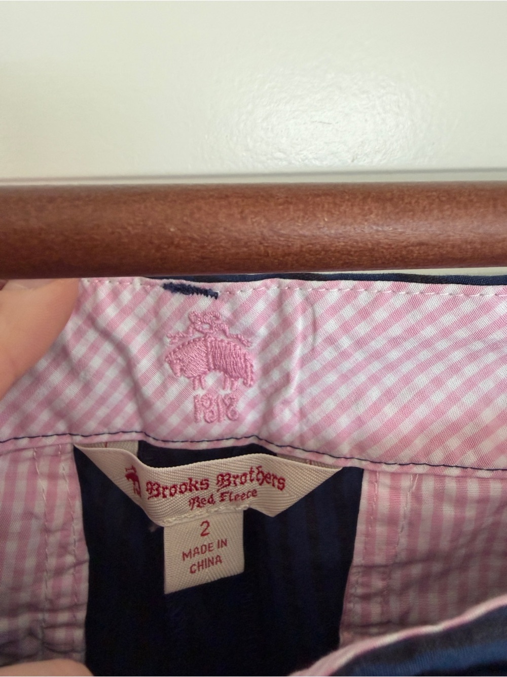 Women’s Brooks Brothers 100% Cotton Navy Pinstripe Chinos - Picture 4 of 7